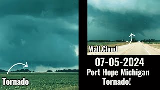 Chasing The Port Hope Michigan Tornado  07052024 Storm Chase [upl. by Silvers]