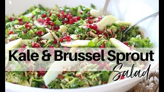 Kale and Brussel Sprout Salad with Pomegranate [upl. by Salter]