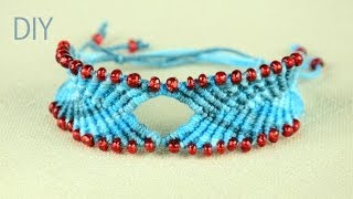 DIY Chevron style Bracelet with Diamond and Beads [upl. by Toni]