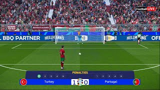 🔴LIVE PENALTIES  PORTUGAL vs TURKIYE I UEFA EURO 2024  MATCH LIVE TODAY  REALISTIC PES [upl. by Tiphanie]