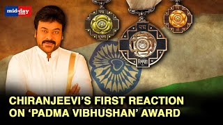 Padma Awards 2024 Megastar Chiranjeevi ‘speechless’ after being awarded Padma Vibhushan [upl. by Keeryt]