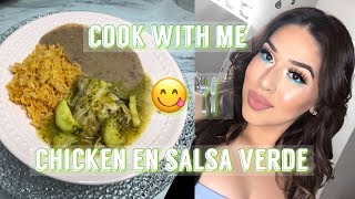 How to Make Chicken en Salsa Verde  Green Salsa  COOK WITH ME [upl. by Odlareg]