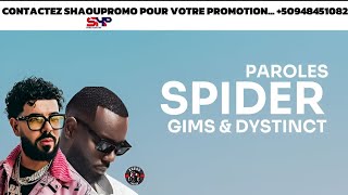 Gims feat Dystinct  Spider Paroles [upl. by Nedloh685]