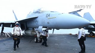 USS Nimitz Conducts Flight Operations [upl. by Maxie903]