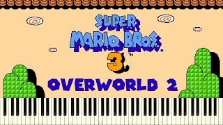 ♪ Super Mario Bros 3 Overworld Theme 2  Piano Tutorial [upl. by Yrekcaz]