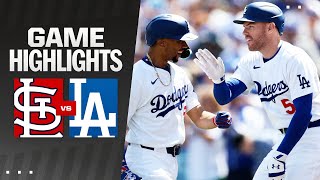 Cardinals vs Dodgers Game Highlights 32824  MLB Highlights [upl. by Alleiram]