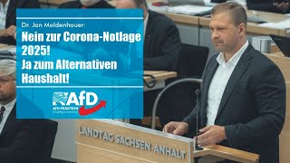 Dr Jan Moldenhauer Nein zur CoronaNotlage 2025 Ja zum Alternativen Haushalt [upl. by Williamsen415]