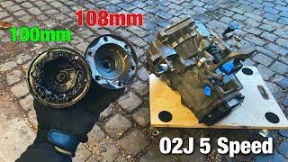 MK4 O2J Transmission In A MK3  Diff Flange Swap  108mm To 100mm  VR5 Savoy Project [upl. by Grefe]