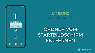 Ordner vom Startbildschirm entfernen  Samsung Android 12  One UI 4 [upl. by Croom654]