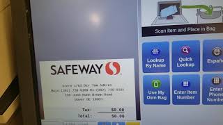 Toshiba Self Checkout at Safeway 1763 190 US 13 and John Hunn Brown RD Dover DE [upl. by Aloibaf]