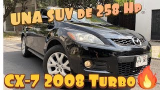 RESEÑA MAZDA CX7 2008 GRAND TOURING 23 LITROS TURBO 258 HP PIEL COCO PRUEBA MANEJO AUTO SAVE MEXICO [upl. by Anotal928]