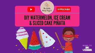 DIY Watermelon Ice Cream amp Sliced Cake Pinata I The Little Mouse Project [upl. by Haimorej]