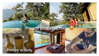 Private Pool View Room😍 Pottery Activity🏺 amp many more Wildernestingoa🌳 ankitaramofficial [upl. by Alix]