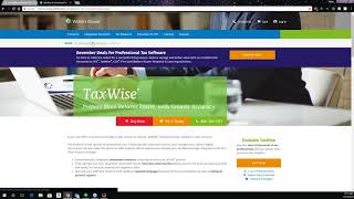 CIT TaxWise Training  TaxWise Desktop 2017 [upl. by Aerdnaid966]