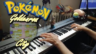 Pokemon  Goldenrod City Theme  Piano Cover [upl. by Sinnal]