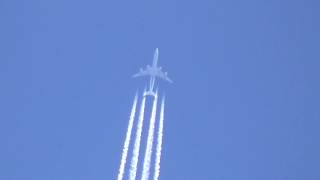 Contrail Spotting A340600 [upl. by Orsay795]