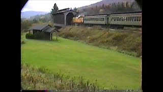 Covered Bridge on the Lamoille Valley RR in Vermont 10131990 [upl. by Adnovoj440]