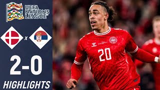 Danmark Serbien  20  Højdepunkter  UEFA Nations League 202425  denmark vs serbia [upl. by Brett]