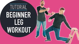 4 Bodyweight Leg Exercises for Beginners at home no equipment [upl. by Thornburg61]