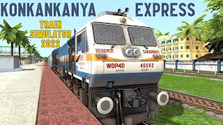 10111KONKANKANYA Express  Ratnagiri to Madgaon Journey in Indian Train Simulator [upl. by Atirac821]