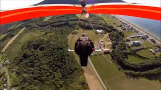 Landing a hang glider at Mont SaintPierre 2017 [upl. by Milon962]