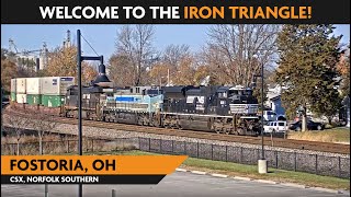 Fostoria Ohio USA  Virtual Railfan LIVE [upl. by Gnad]