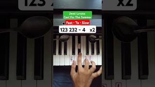 How to play Cool for the Summer by Demi Lovato In 8 Secods Piano Tutorial [upl. by Yroggerg]