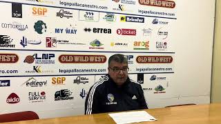 Coach Ramagli al termine di Real Sebastiani Rieti  Tezenis Verona 5860 [upl. by Fry]