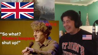 American Reacts James Acaster On The Absurdity Of The British Empire [upl. by Adirem]