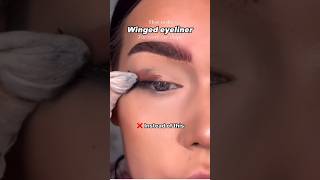 Winged eyeliner easy eyeliner eyelinertutorial eyelinertrick trending shorts newfeeds [upl. by Keir]