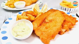 Easy Crispy Fish and Chips Recipe No Beer  Homemade Tartar Sauce Recipe [upl. by Lord]