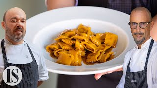 Agnolotti del plin al sugo darrosto la ricetta originale di Enrico Crippa e Dennis Panzeri [upl. by Ellga297]