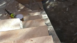 Step by Step Installing Luxury Marble Staircase to Renew Your Home Decor Part 3 [upl. by Elram314]