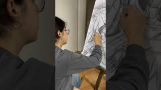 Akşam dersi vlog pt 2 konusuz yarım imgeselin devamı 🫠🫧art gsf drawing desen vlog sketch [upl. by Desdamonna]