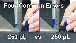 Four Common Pipetting Errors  Techniques Demonstration [upl. by Lejna]