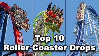 Top 10 Best Roller Coaster Drops With POVs 2018 [upl. by Howe]