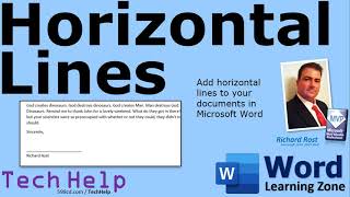 How to Insert Horizontal Lines to a Microsoft Word Document  Dividers Form Blanks Signature Line [upl. by Noevart]