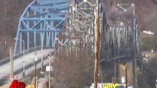 Raw Video One of Pas Worst Bridges Imploded [upl. by Karalee]