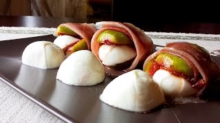 Fichi caramellati con speck e mozzarella di bufala  Le video ricette di Lara [upl. by Landre42]