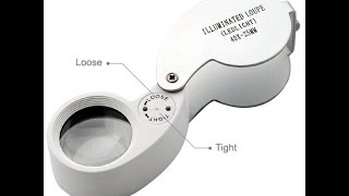 Review Illuminated Jewelers Eye Loupe 40x25mm with Led Lighting [upl. by Lleirbag]