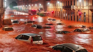 Modigliana alluvione oggi  Italy hit by flash floods after heavy rain storm [upl. by Brag]