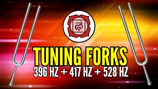 You Won’t Believe How 396 Hz  417 Hz  528 Hz Tuning Forks Unblock Your Lower Chakras [upl. by Einnig117]