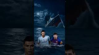 Epic AI Adventure Cristiano Ronaldo Lionel Messi and Neymar Escape Titanic shorts [upl. by Renba]