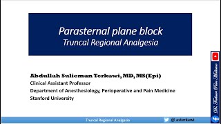 Parasternal Plane Block [upl. by Eirojram]