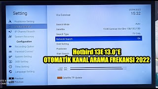 Hotbird 13E 130°E OTOMATİK KANAL ARAMA FREKANSI 2022 [upl. by Mccready]