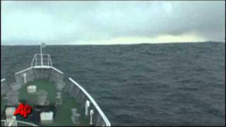 Raw Video Japanese Ship Rides Tsunami Waves [upl. by Roye]