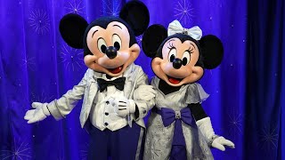 We Meet Mickey and Minnie Mouse in Their Disney100 Costumes at EPCOT  Walt Disney World 2023 [upl. by Parfitt]