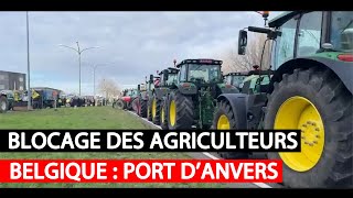 Les Agriculteurs vont bloquer le port dAnvers [upl. by Akined]