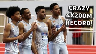 Flashback Bullis Clocks INSANE Boys 4x200m National Record At 2018 VA Showcase [upl. by Anairo]