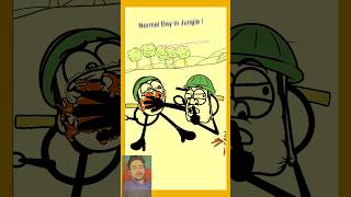 Normal Day In Jungle 🤣 Animation Meme animation funny 🤣 funnymemes funnyshorts funnyanimation [upl. by Htebasyle]